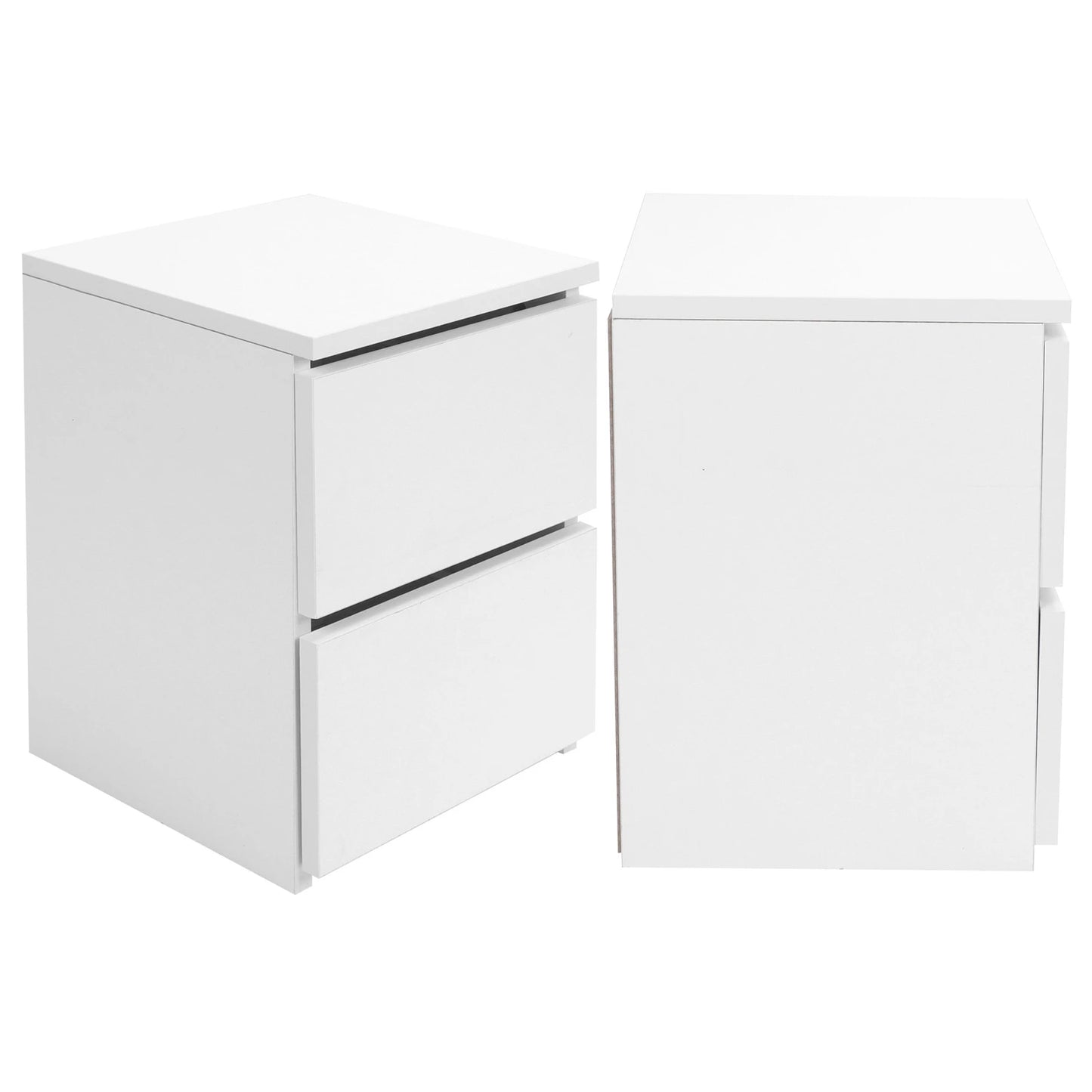 Modern Bedroom Nightstand with 2 Drawers Minimalist Bedside Table