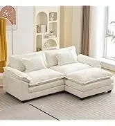 Ljustra Comfy Cloud Sectional Sofa with Pillows for Living Room