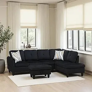 Ljustra Modular Sectional Sofa 4 Seat Convertible Couch Living Room