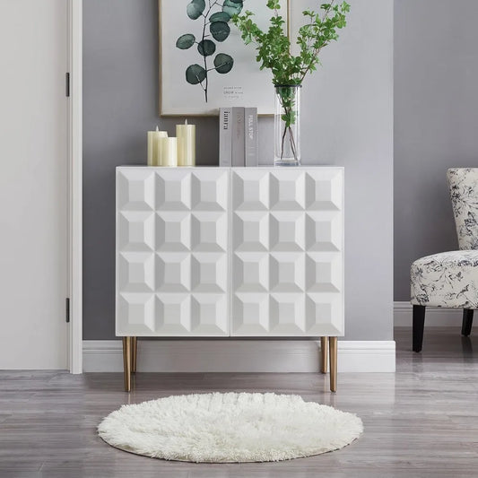 Accent Storage Cabinet Buffet Sideboard Small Credenza for Kitchen Entryway