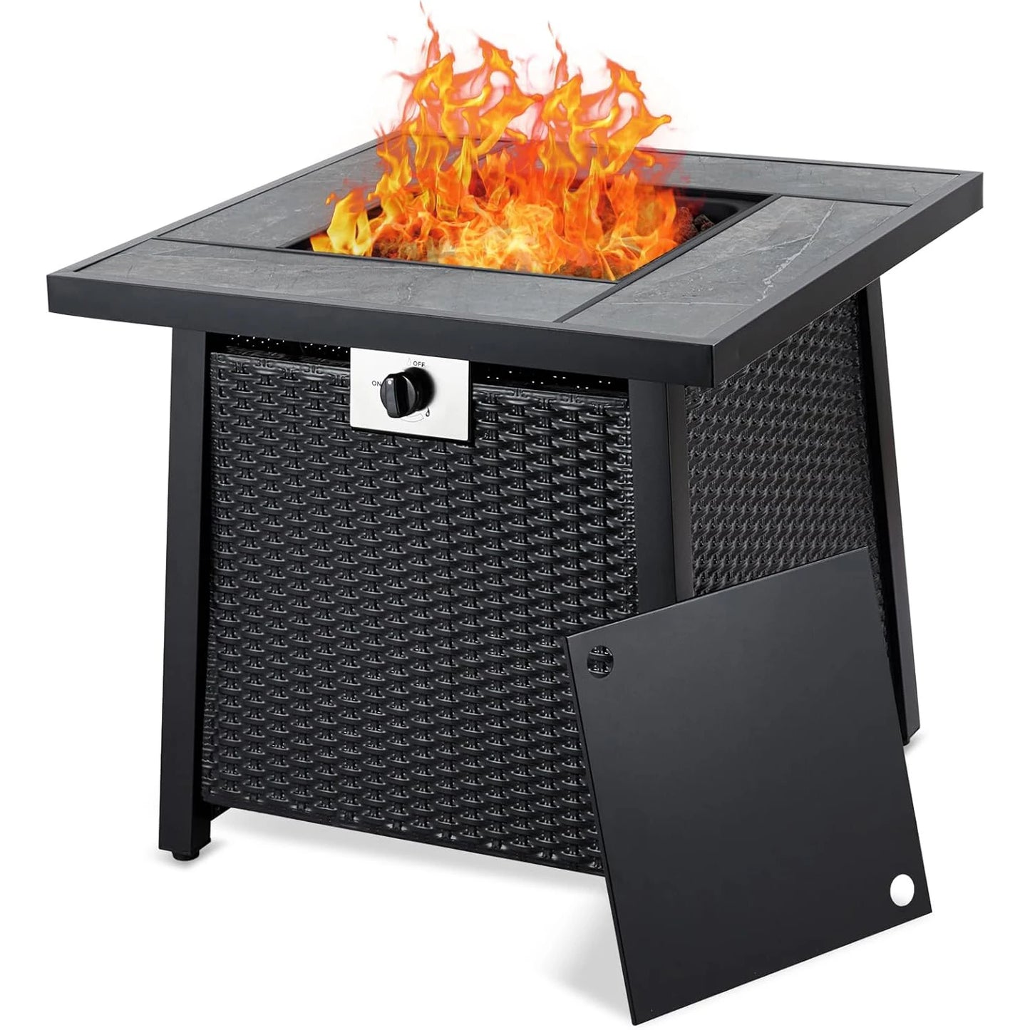 28 Inch Outdoor Fire Pit Table 50000 BTU Propane Fire Pit for Patio