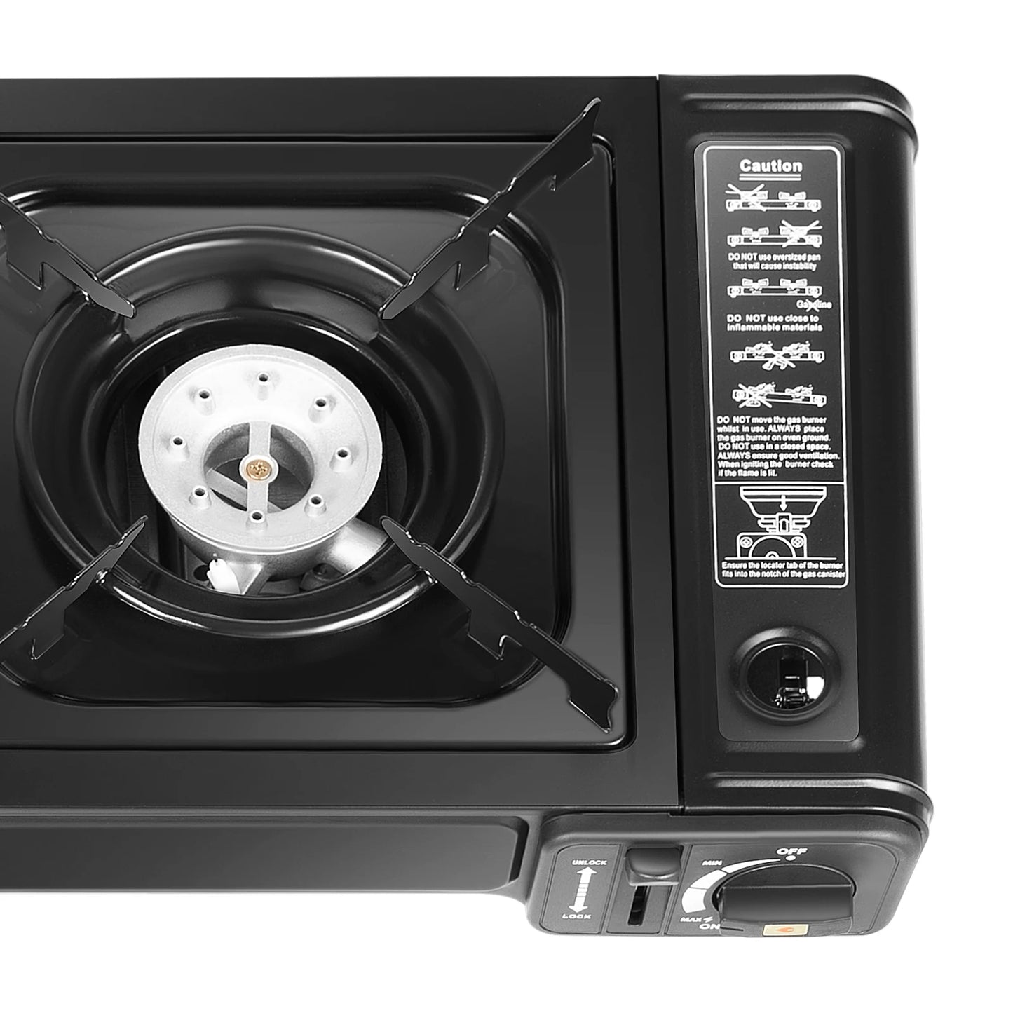 Ljustra Portable Dual Burner Camping Stove with Grill Tray and Case