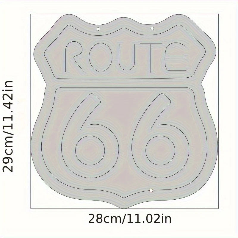 Route 66 LED Neon Sign Light Wall Decor Man Cave Bedroom Office