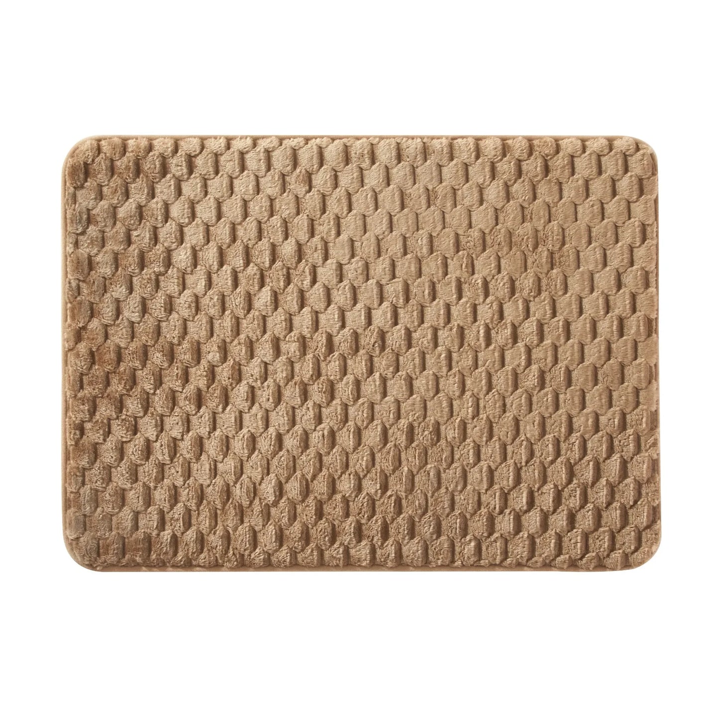 2-Piece Tile Bubble Bath Rug Set Soft Non-Slip Machine Washable