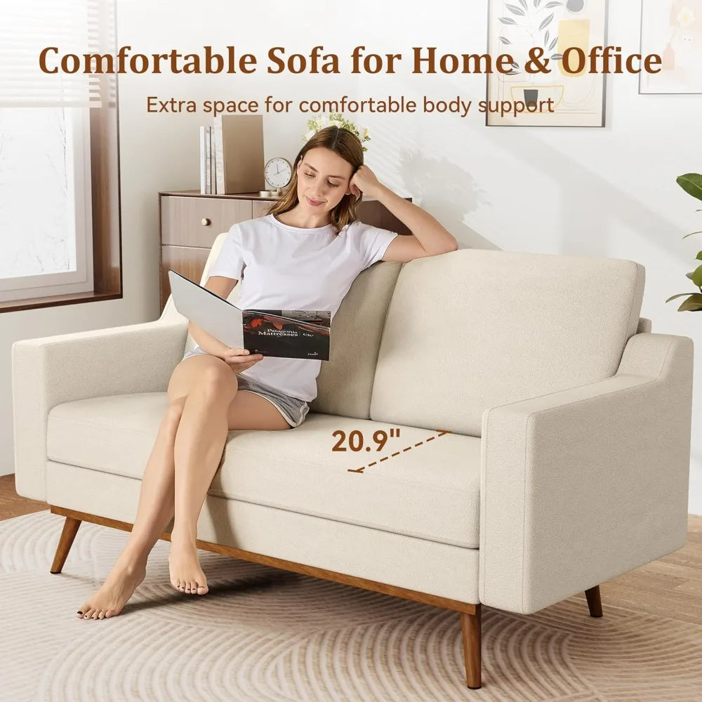 Ljustra 65.4 Inch Loveseat Sofa Modern Couch for Living Room Bedroom