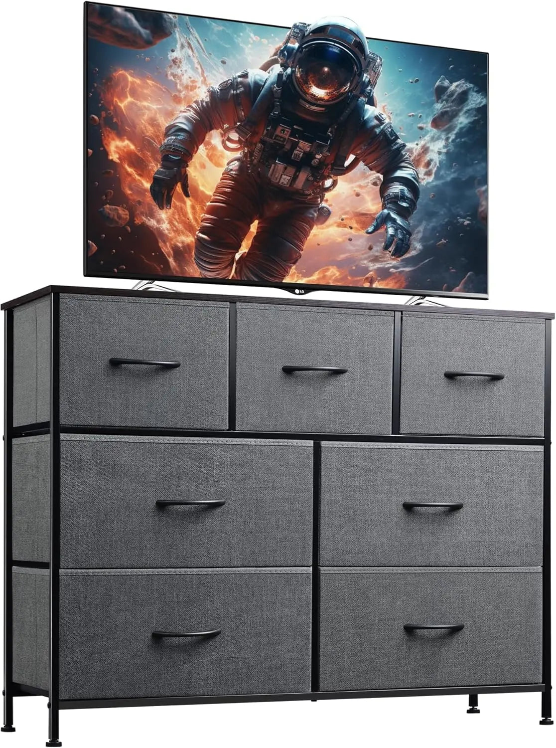 7 Drawer Dresser TV Stand Media Console Table for TVs up to 45 Inch