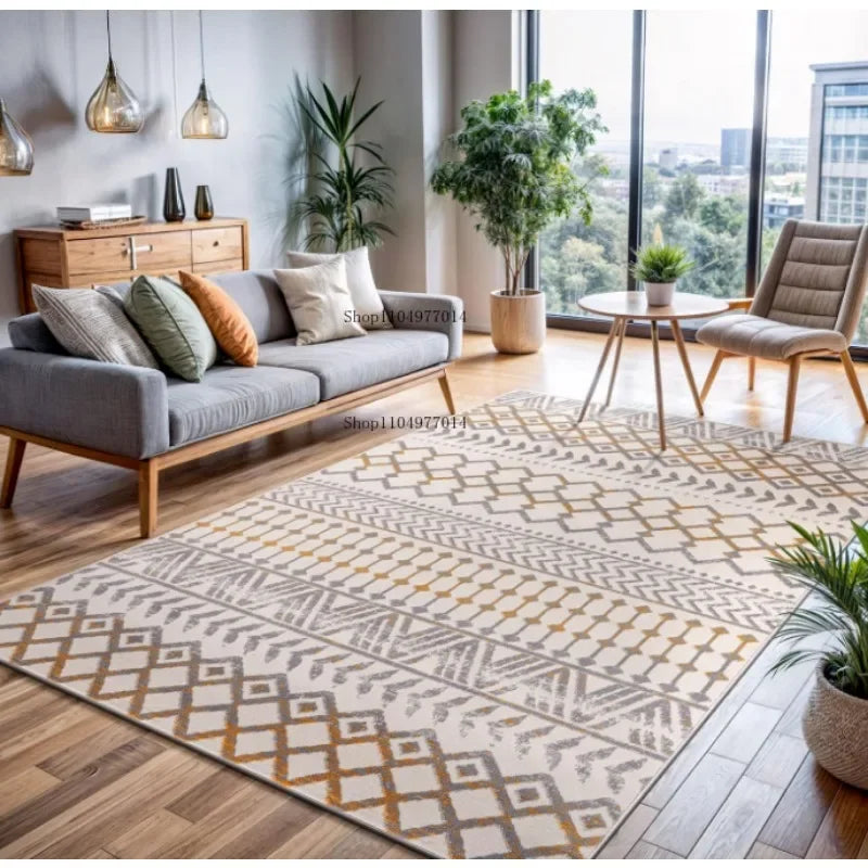 Geometric Diamond Rug Soft Indoor Non-Slip Modern Bohemian Area Rug