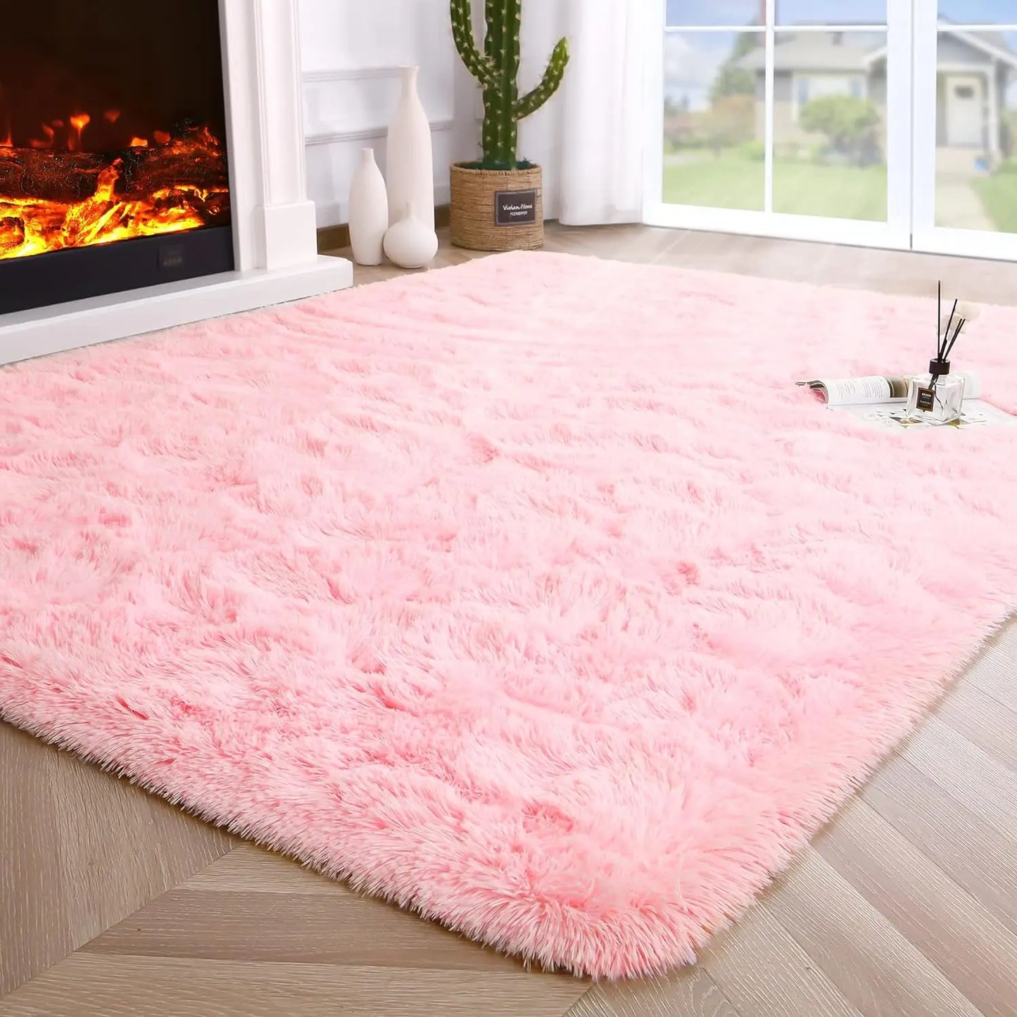 Fluffy Area Rugs for Bedroom Living Room Soft Fuzzy Non Slip Carpet