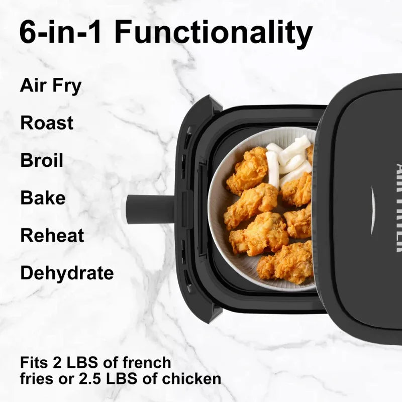 Ljustra 6QT Air Fryer 8-in-1 Digital Touchscreen Healthy Cooking
