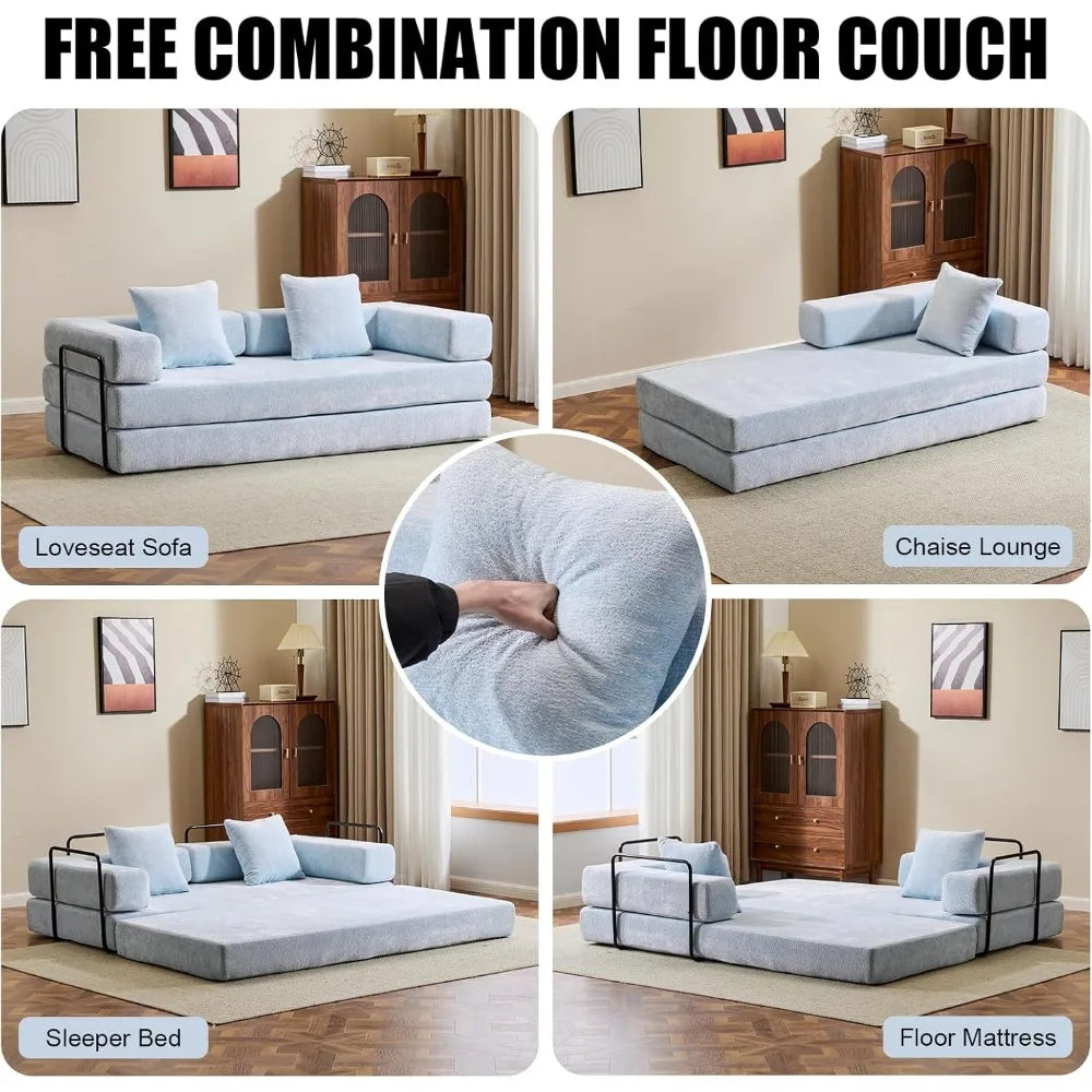 Ljustra Convertible Sleeper Sofa Bed No Assembly Required Modern Design