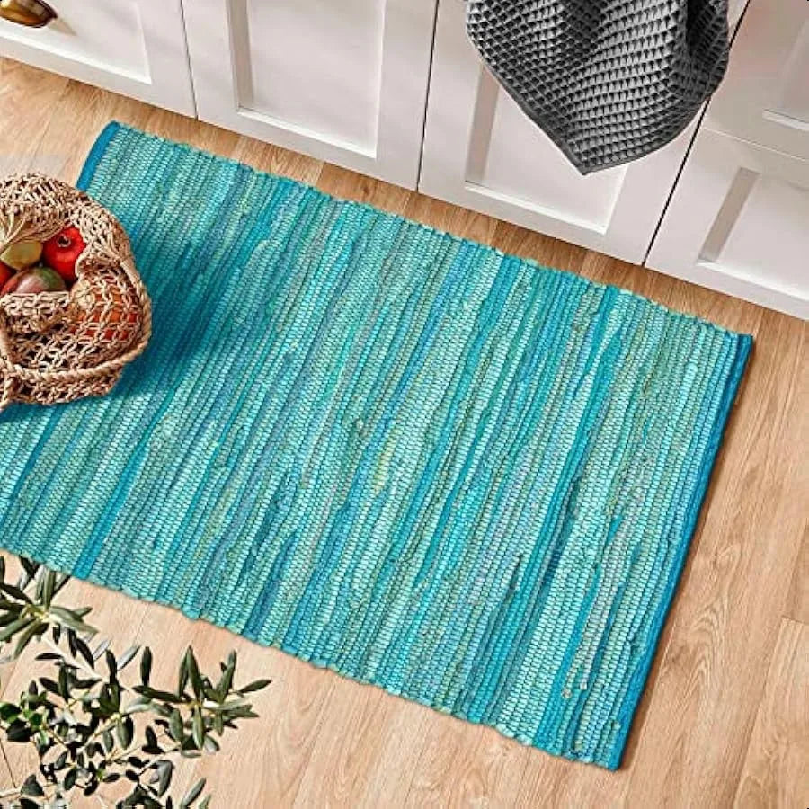 Ljustra Rug Area Rug Multicolour Chindi 2x3 Ft Reversible Washable