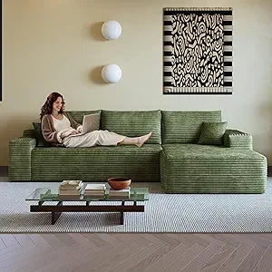 Ljustra 108 Inch Modern Modular Sofa L-Shaped Couch Deep Seat Living Room