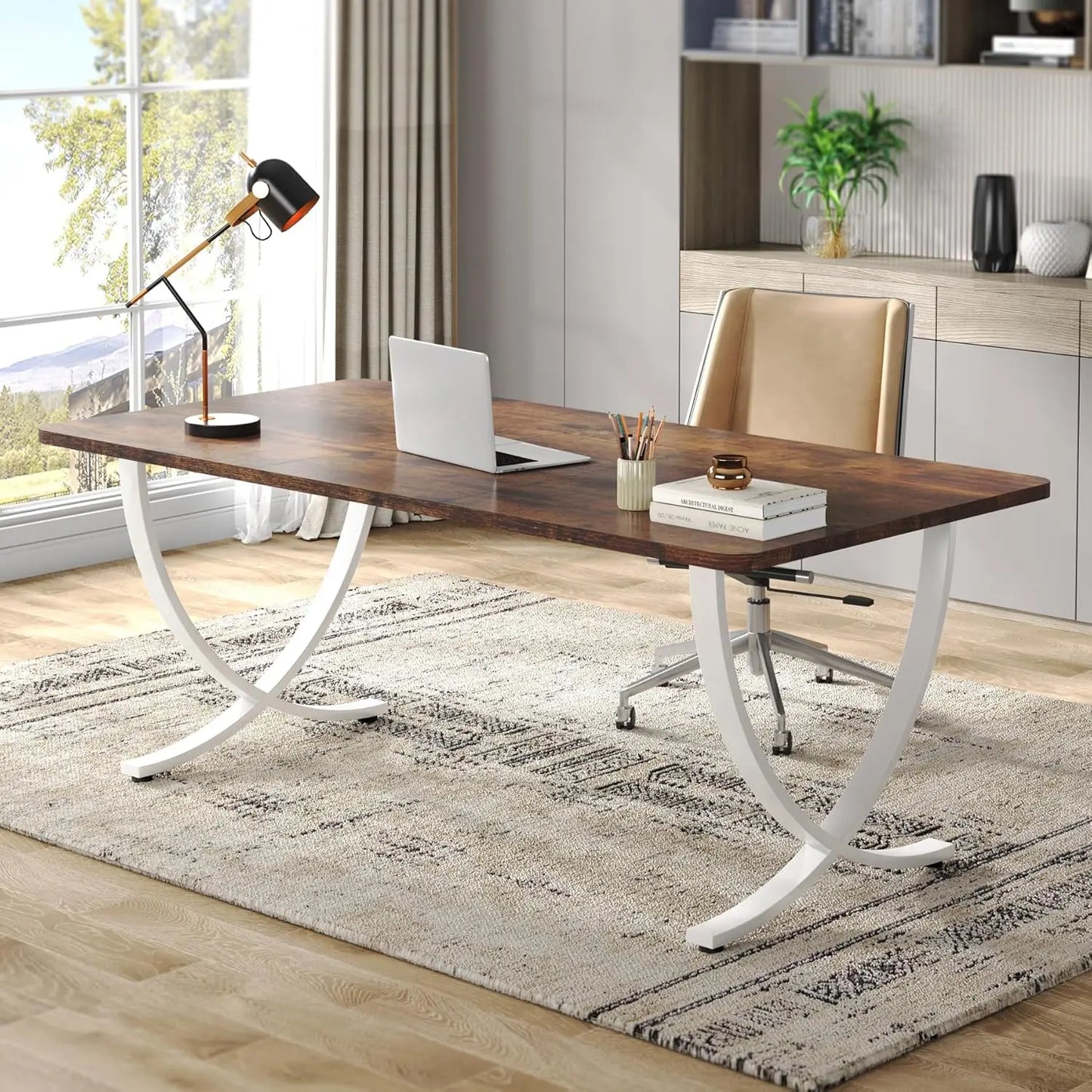 Executive Desk 63 Inch Large Office Computer Desk Modern Conference Table