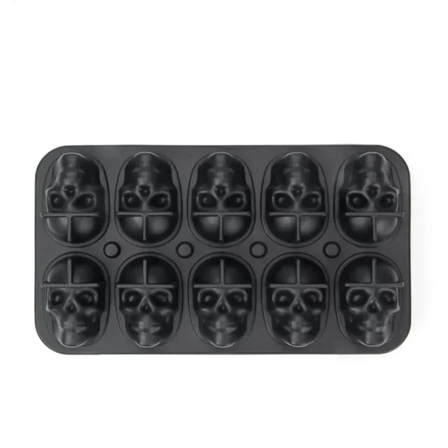 3D Skull Ice Cube Tray Silicone Mold for Whiskey Party Drinks