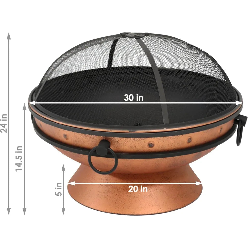 Large Outdoor Fire Pit Wood Burning Cauldron for Patio Backyard Camping