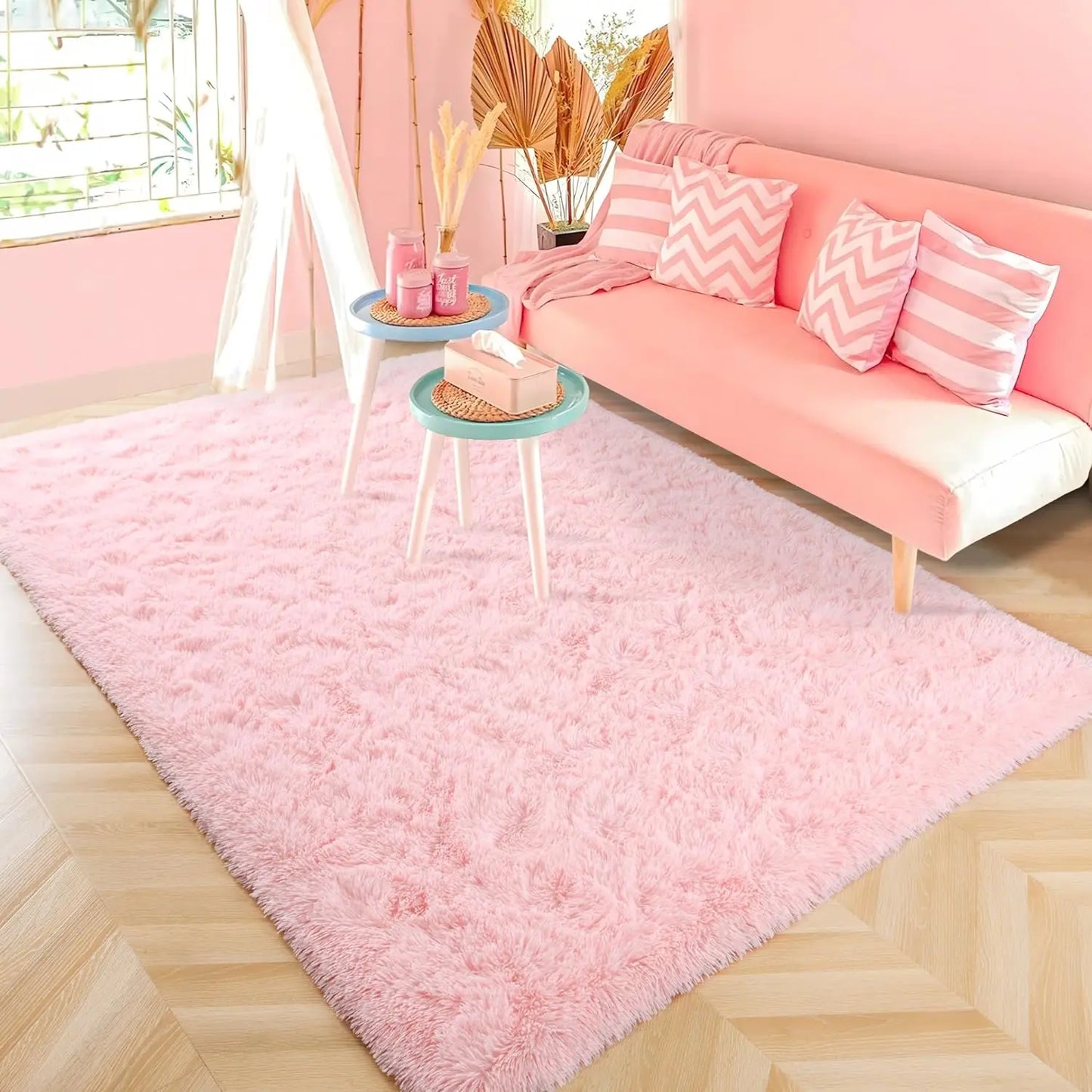 Fluffy Area Rugs for Bedroom Living Room Soft Fuzzy Non Slip Carpet