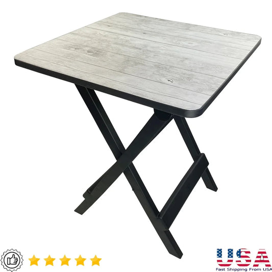 19 Inch Folding Side Table Portable Lightweight Adjustable Height Outdoor