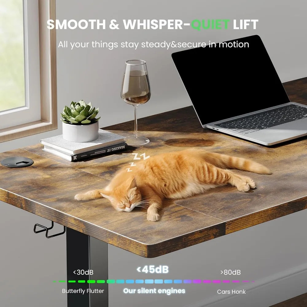 Electric Standing Desk Adjustable 48x24 Inch Sit Stand Desk with Memory Presets