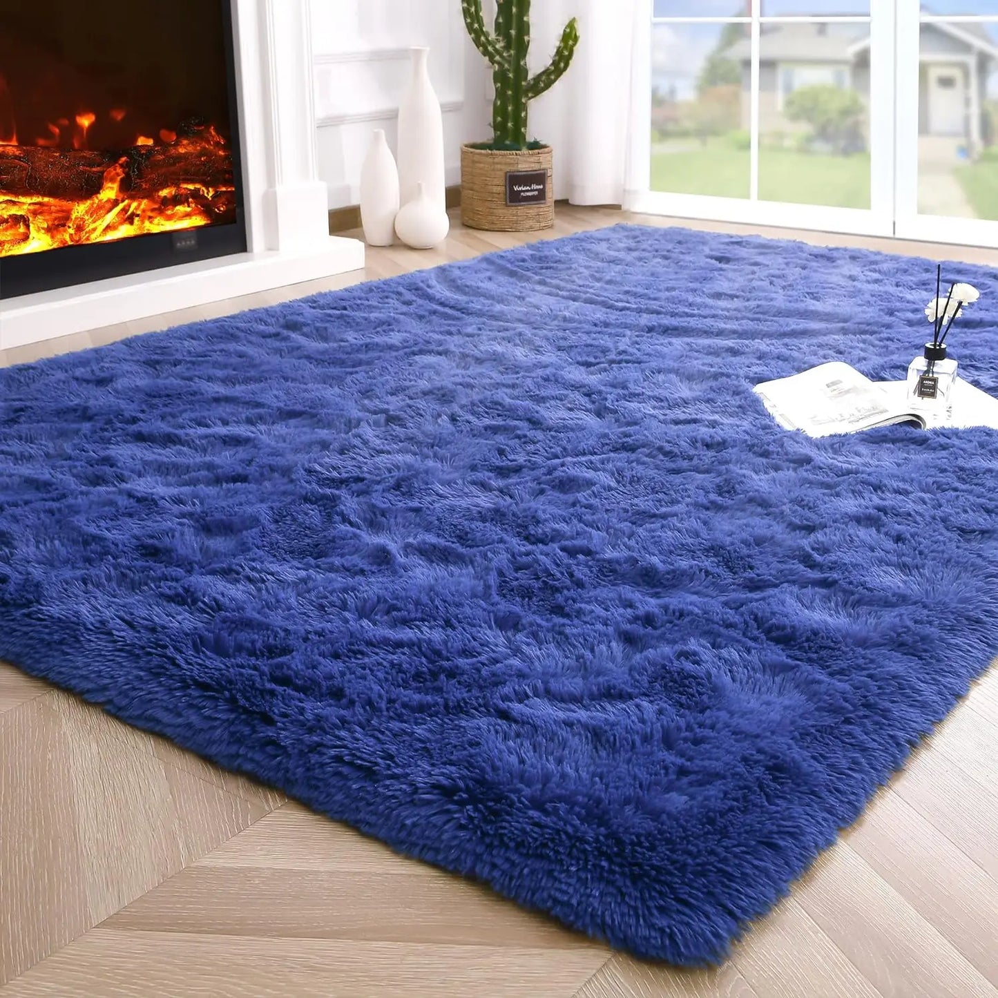 Fluffy Area Rugs for Bedroom Living Room Soft Fuzzy Non Slip Carpet