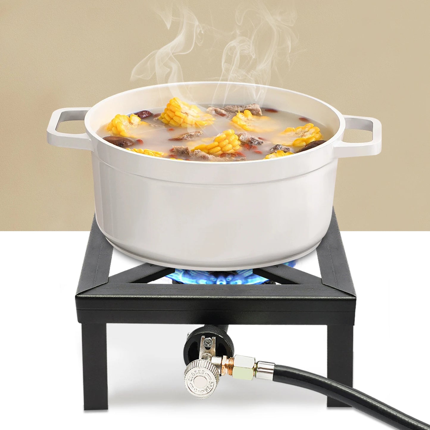 Portable Single Burner Gas Stove Outdoor Propane Cooker Camping BBQ