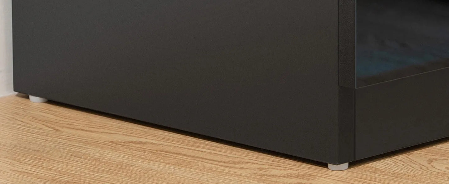 Nightstand with Wireless Charging USB Ports Modern Bedside Table Storage