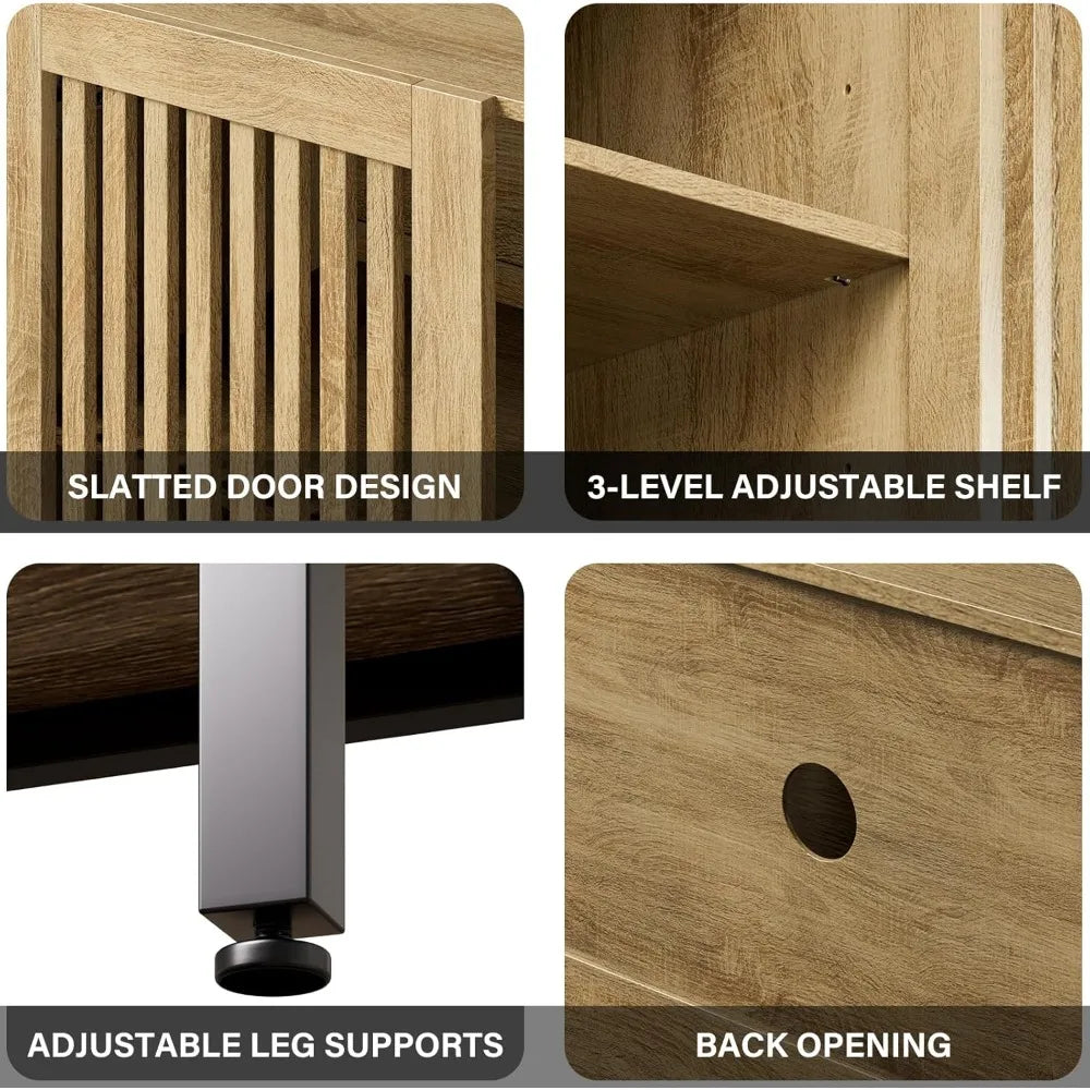 Storage Cabinet 28 Inch Farmhouse Buffet Sideboard Coffee Bar Kitchen