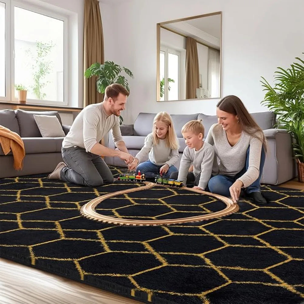 Free Delivery Super Soft Shaggy Area Rug 8x10 Modern Moroccan Carpet