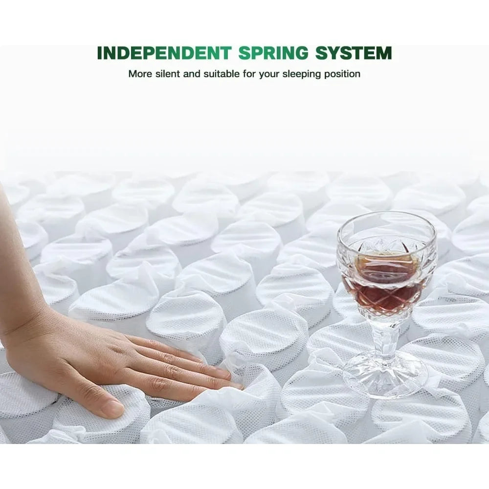 Ljustra 10 Inch Innerspring Hybrid Mattress Memory Foam Back Pain Relief