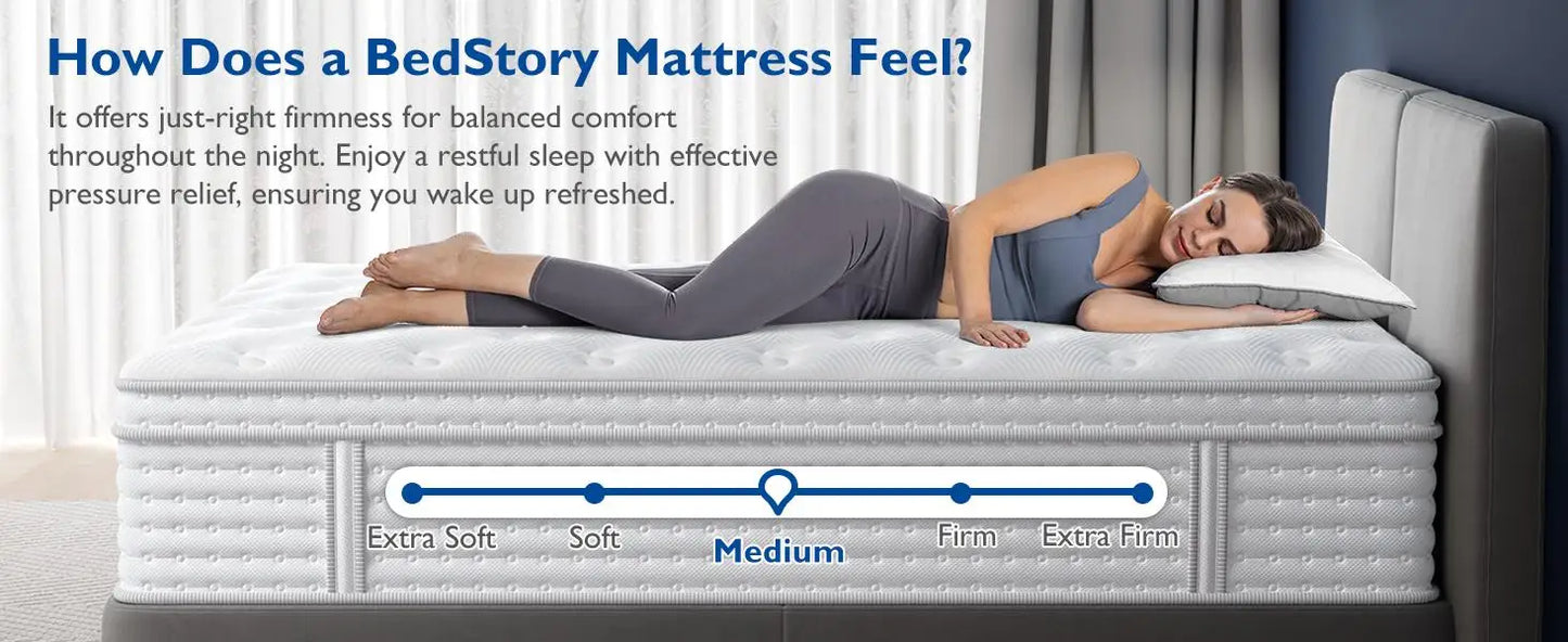 Ljustra Hybrid Mattress Full King Queen Size Gel Memory Foam Innerspring