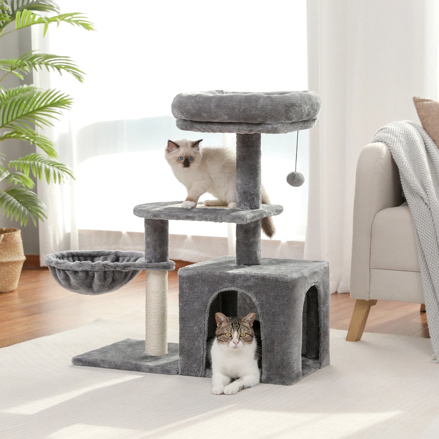 Ljustra 80cm Cat Tree Cozy Condo Indoor Luxury Perch Scratch Posts