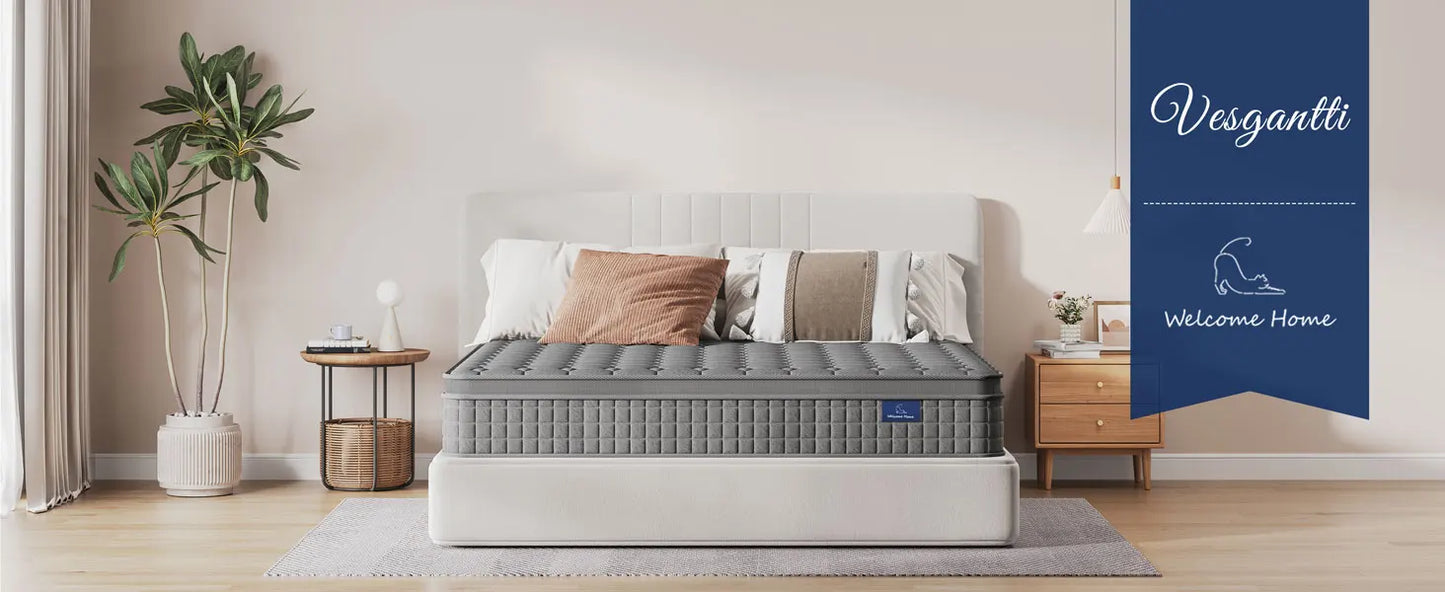 Ljustra 12 Inch Hybrid Queen Mattress Memory Foam Pocket Spring