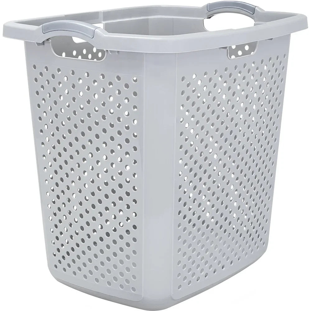 Extra Large Plastic Laundry Hamper 2.5 Bushel with Four Handles