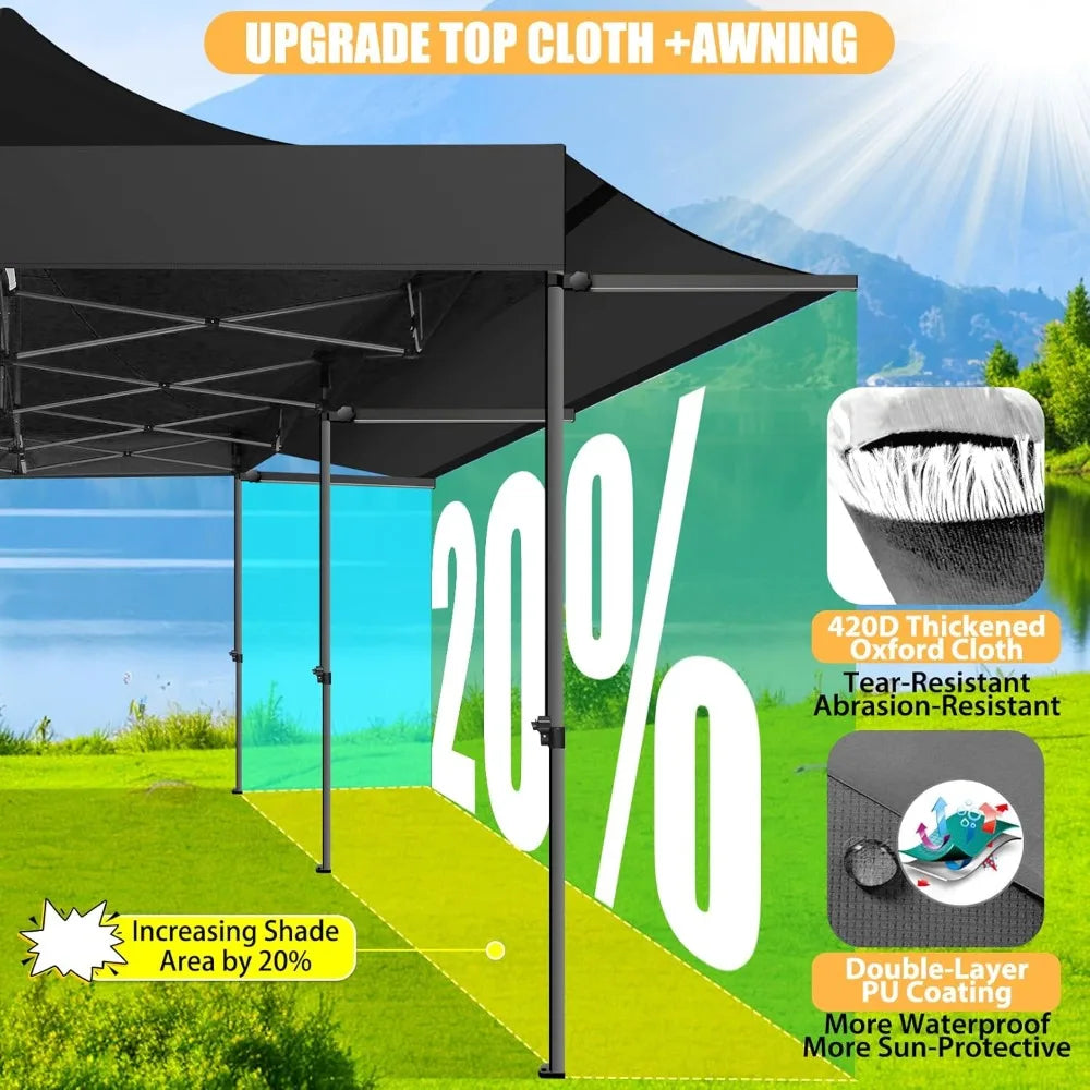 10x20 Pop Up Canopy Tent Heavy Duty Waterproof Commercial Outdoor