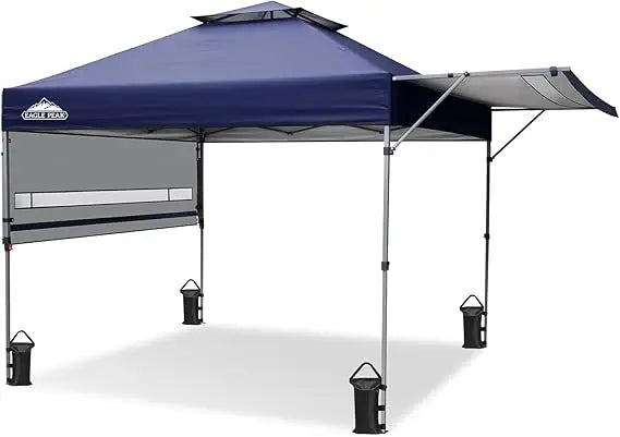17x10 Pop Up Gazebo Tent Adjustable Dual Awnings Instant Shelter