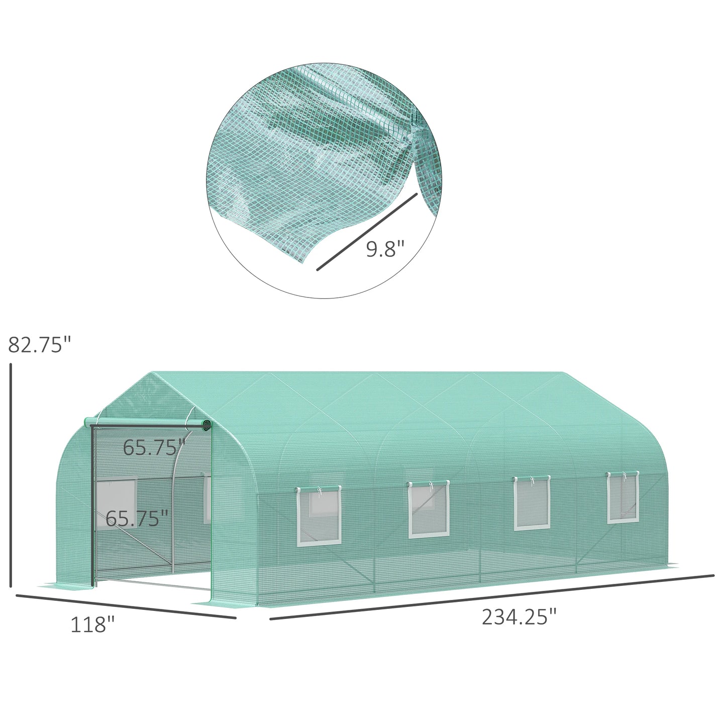 Large Walk-In Greenhouse 20x10x7 for Gardening Plants Outdoor Use