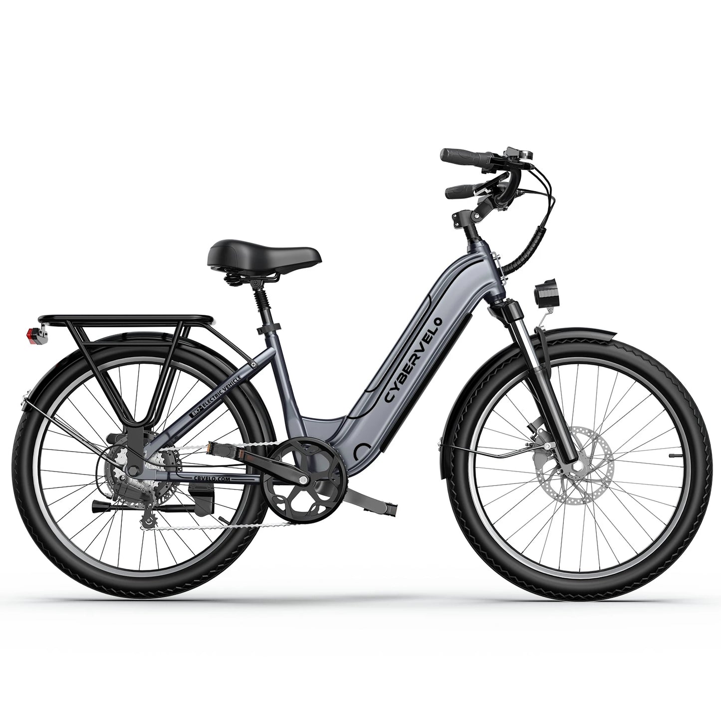 Ljustra 26 Inch Electric Bike 1000W Peak 80 Miles Removable Battery