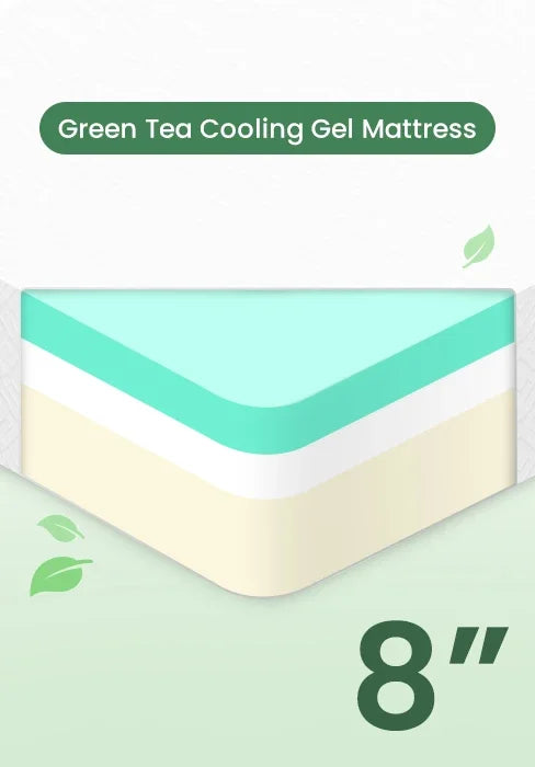 Ljustra 8 Inch Twin Cooling Gel Memory Foam Mattress Medium Firm