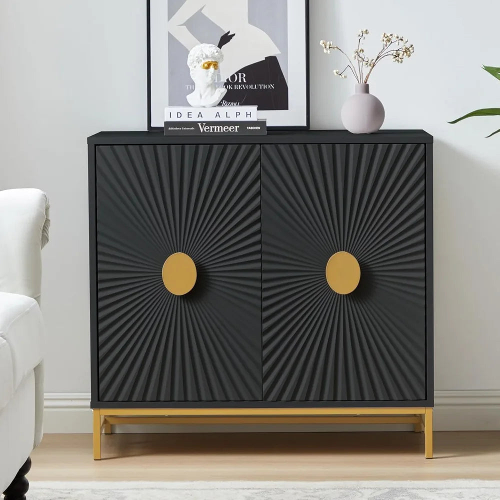 Storage Sideboard Cabinet Buffet Console Table Adjustable Shelves