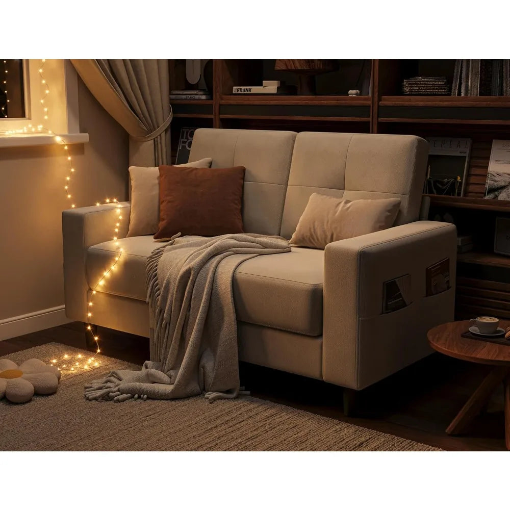 Ljustra Loveseat Sofa Small Spaces 53 Inch Compact Couch