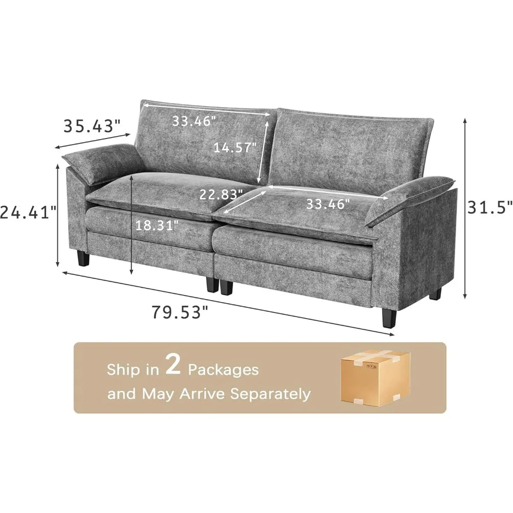 Ljustra Modular Sectional Loveseat Sofa Cloud Couch for Apartment