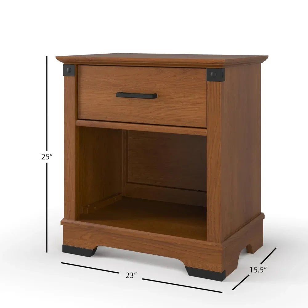 Redmond Nightstand Large Storage Drawer Pinewood Nursery Bedroom