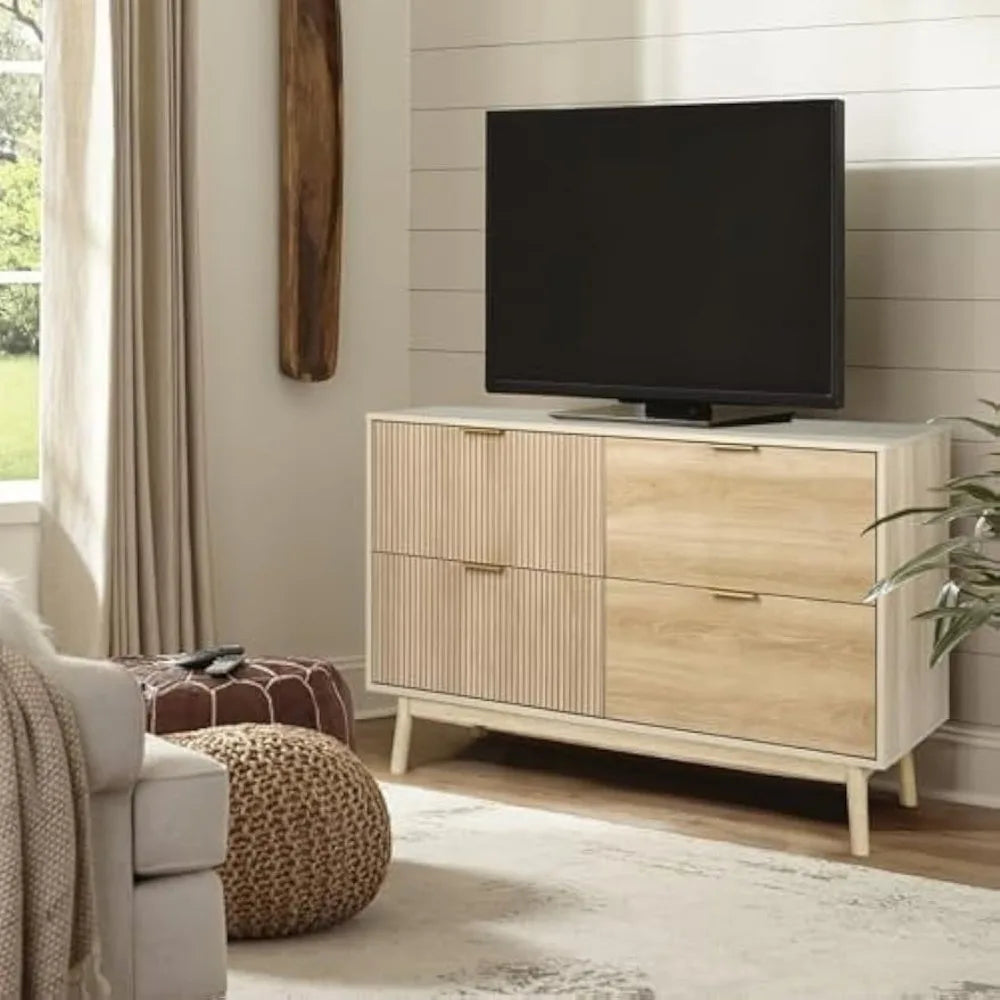 Modern 4 Drawer Dresser Farmhouse Storage Chest for Bedroom Living Room