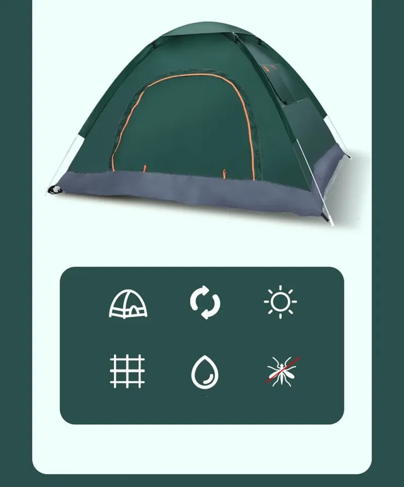 2-3 Person Waterproof Outdoor Pop Up Tent Instant Setup UV Protection