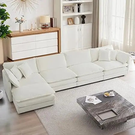 Modular Sectional Sofa 146.5 Inch L Shaped Couch 4-Seater Living Room
