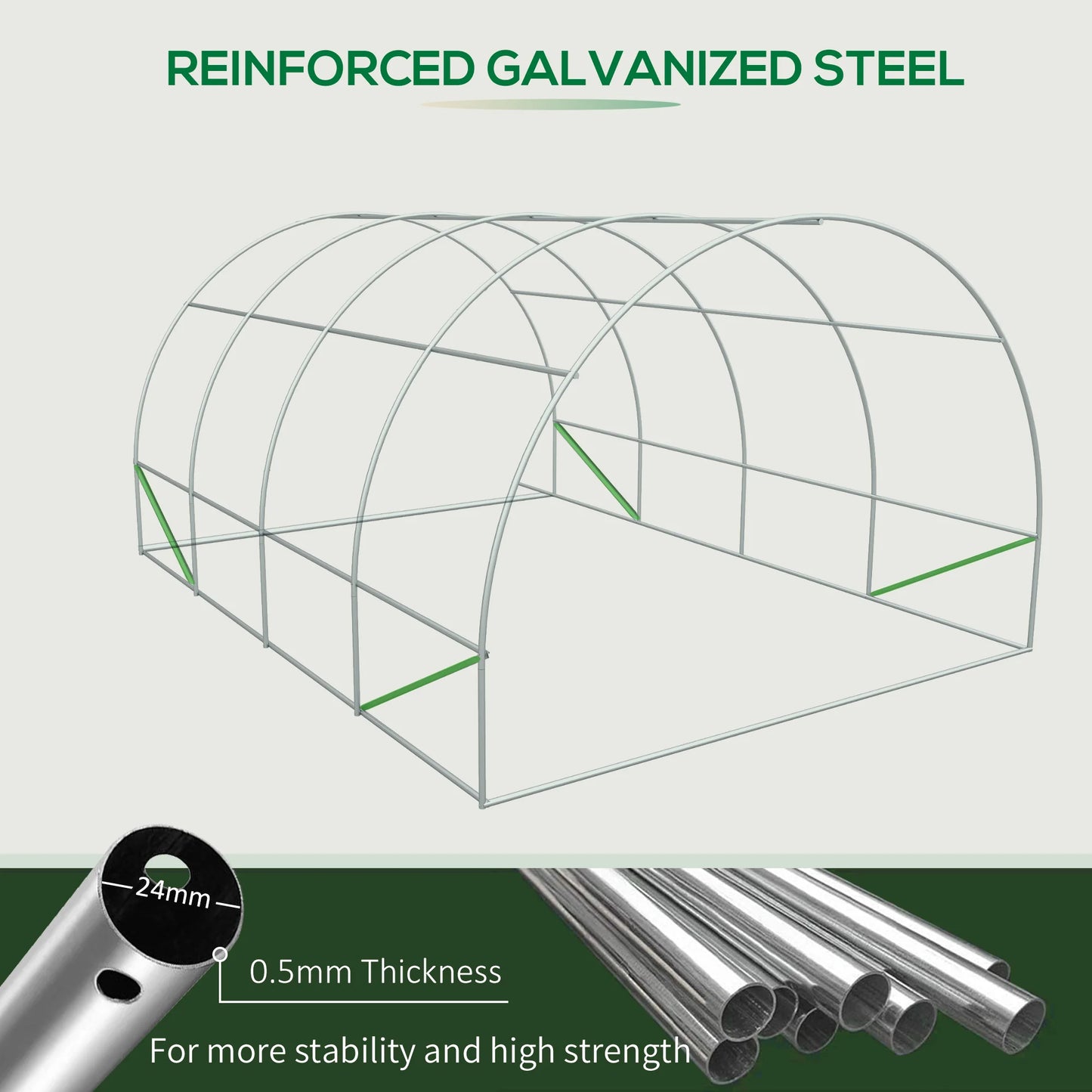 Large Walk-In Greenhouse 20x10x7 for Gardening Plants Outdoor Use