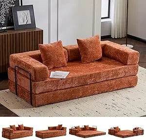 Ljustra 4-in-1 Convertible Folding Sleeper Sofa Bed Couch
