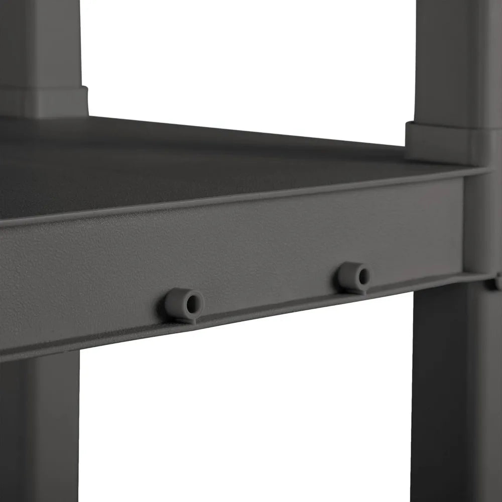4 Shelf Heavy Duty Storage Organizer Rack Plastic Shelving Unit 2-Pack