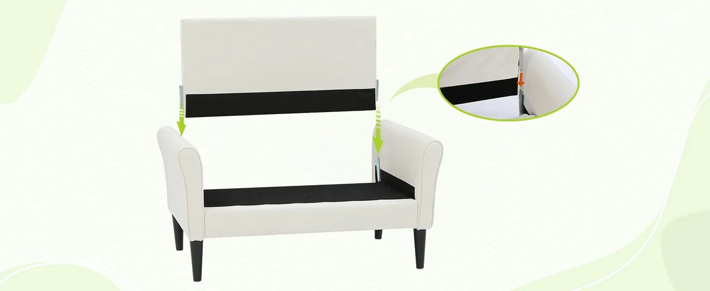 48 Inch Loveseat Sofa Soft Velvet Couch for Living Room Bedroom