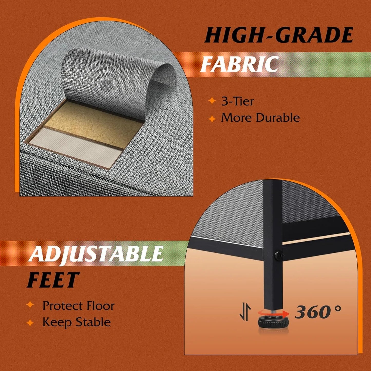 Dresser for Bedroom with 5 Drawers Storage Organizer Unit Fabric Bins