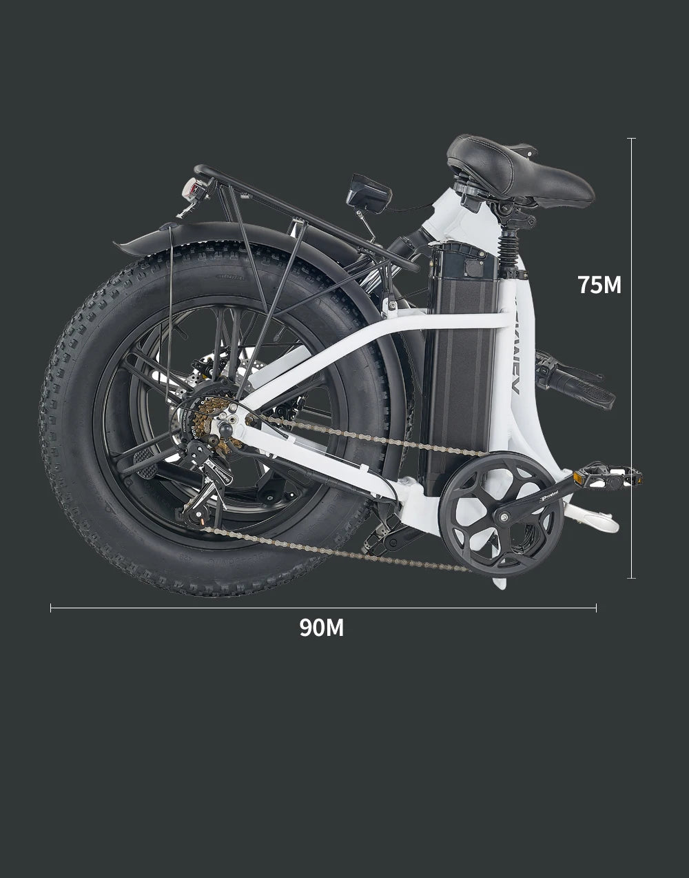 Ljustra Kickwey L20 Foldable Electric Bicycle 1000W 20 Inch Fat Tire E-Bike